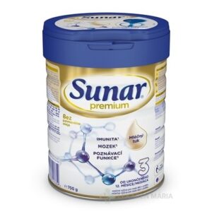 Sunar Premium 3 mliečna výživa (od ukonč. 12. mesiaca) 700 g
