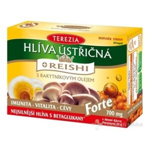 TEREZIA HLIVA USTRICOVITÁ + REISHI s rakytníkovým olejom Forte kapsule 60 ks