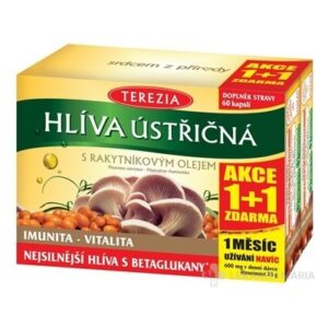 TEREZIA HLIVA USTRICOVITÁ S RAKYTNÍKOVÝM OLEJOM 1+1 kapsule 60+60 ks
