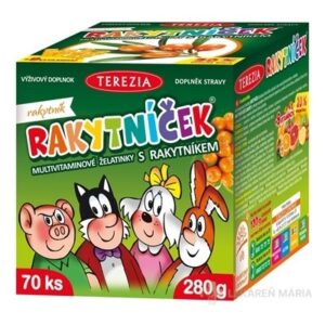 TEREZIA RAKYTNÍČEK multivit.želatínky s rakytníkom príchuť rakytník 70 ks