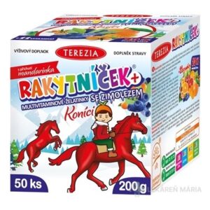 TEREZIA RAKYTNÍČEK multivit.želatínky so zemolezom Koníky príchuť mandarínka 50 ks