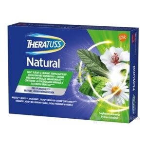 THERATUSS Natural pastilky s príchuťou malina 16 ks