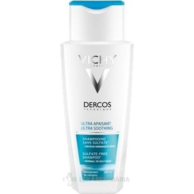 VICHY DERCOS ULTRA SOOTHING Sensitive gras šampón na mastné vlasy 200 ml