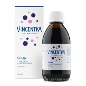 VINCENTKA SIRUP so skorocelom a materinou dúškou 200 ml