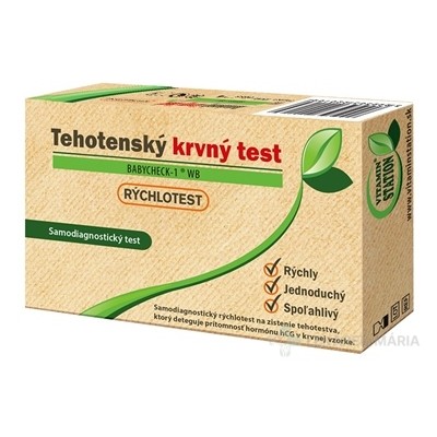 VITAMIN STATION TEHOTENSKY TEST BABYCHECK-1 WB samodiagnostický rýchlotest z krvi