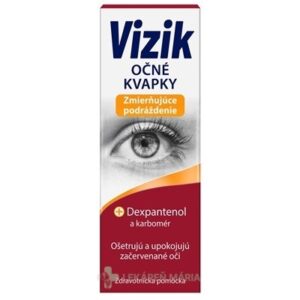 VIZIK Očné kvapky Zmierňujúce podráždenie dexpanthenol a karbomer 10 ml