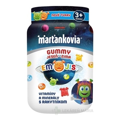 WALMARK Marťankovia GUMMY JESEŇ - ZIMA EMOJIS želatínové tablety