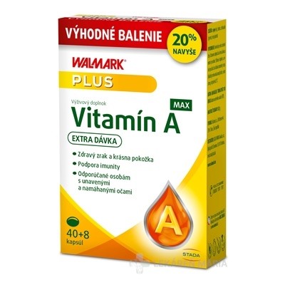 WALMARK Vitamín A MAX kapsule 40+8 (48 ks)
