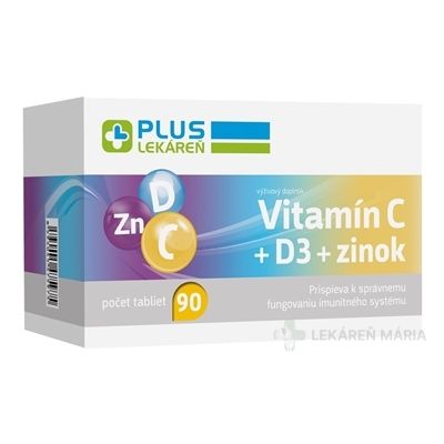 PLUS LEKÁREŇ Vitamín C + D3 + zinok