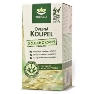 topnatur OVSENÝ KÚPEĽ S KONOPNÝM OLEJOM 6 vrecúšok-kúpeľov