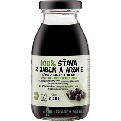 zdravo 100% ŠŤAVA Z JABĹK A ARÓNIE 1x200 ml